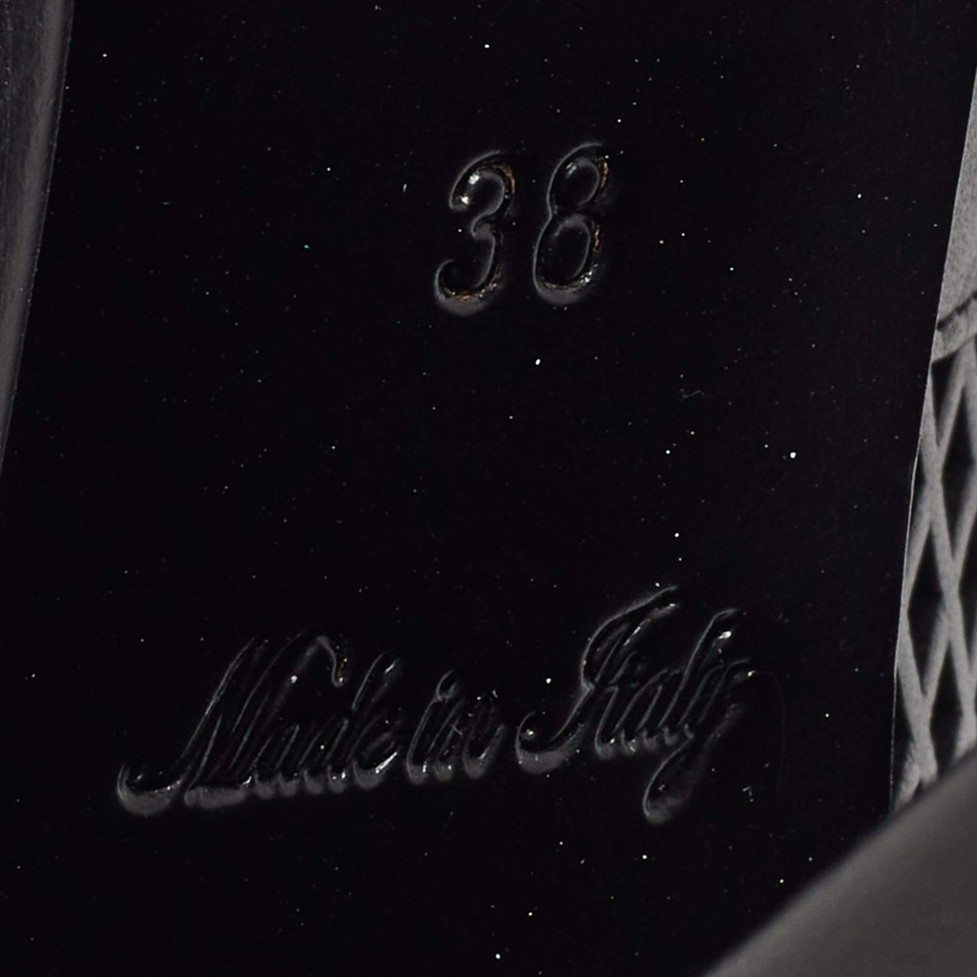 Louis Vuitton Black Leather Digital Gate Platform Ankle Boots  For Sale 5