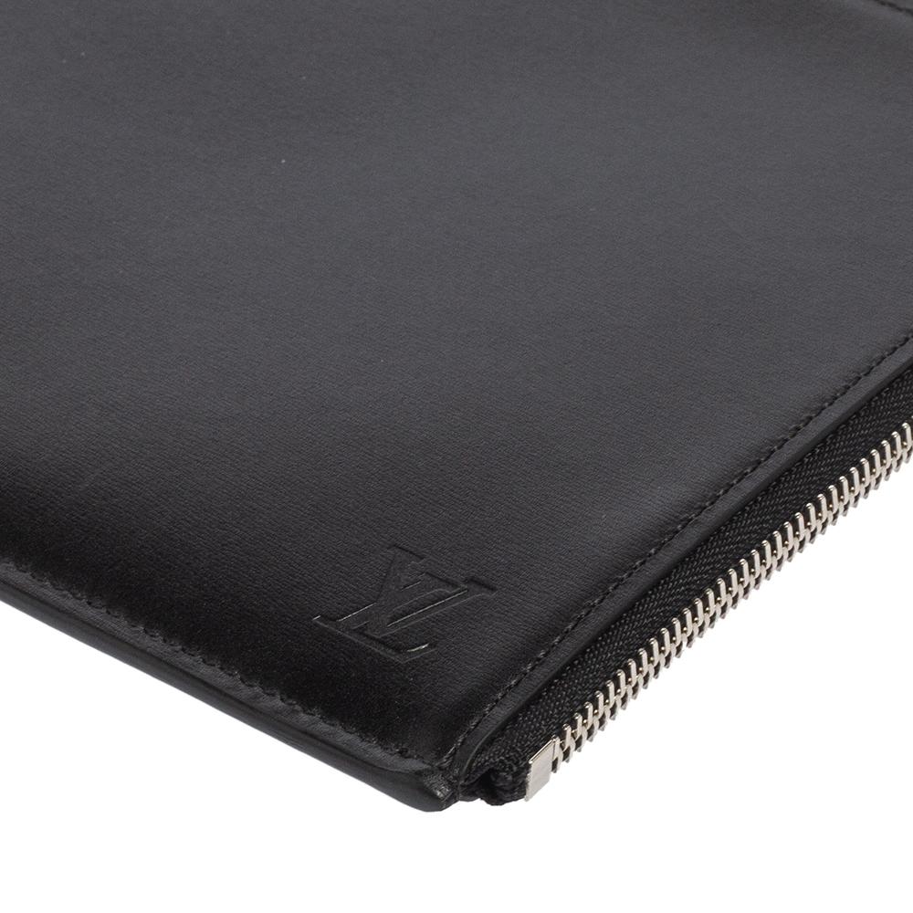 Louis Vuitton Black Leather Documents Portfolio Pochette 3