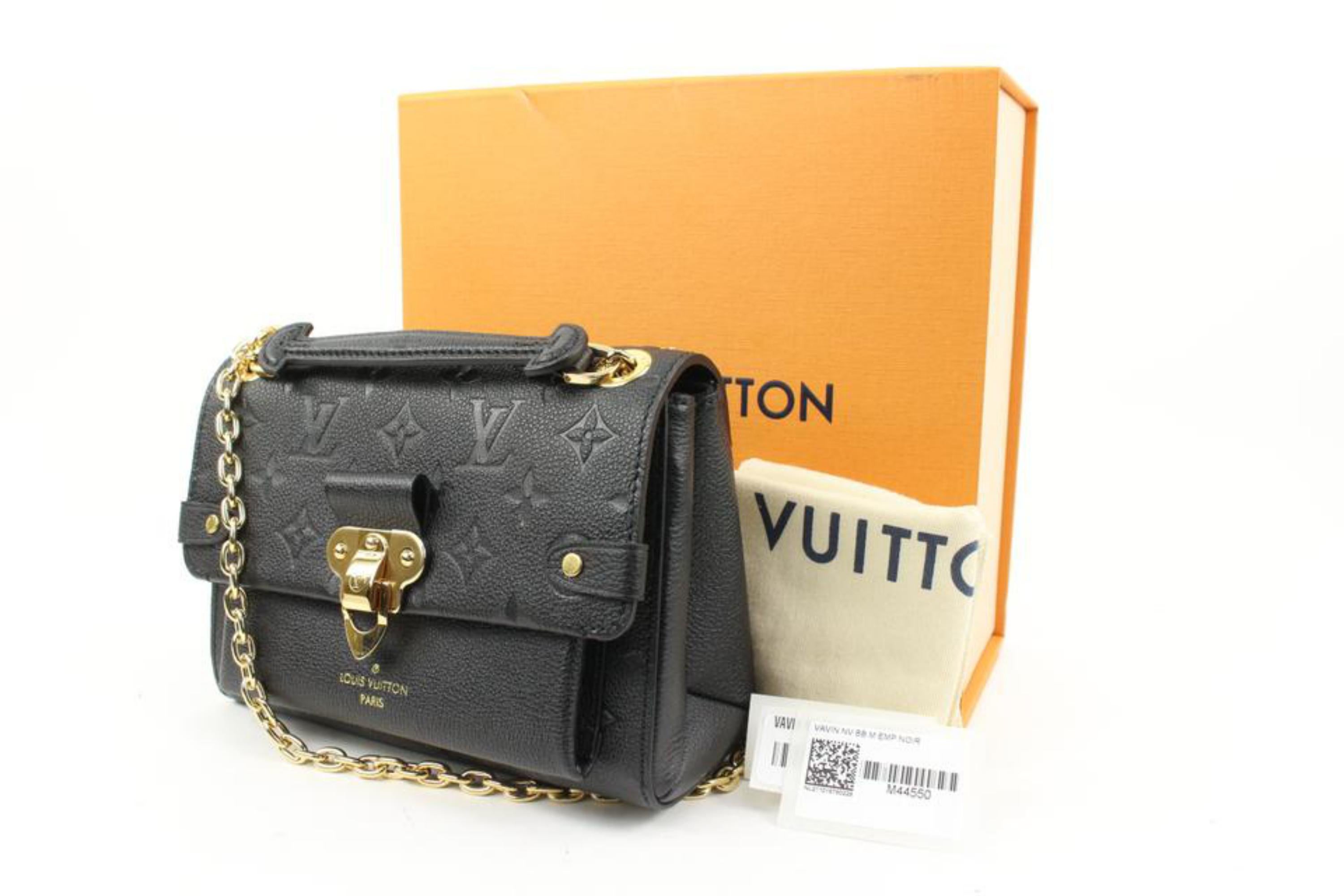 Louis Vuitton Black Leather Empreinte Vavin BB Gold Chain Crossbody 38lv21s 5