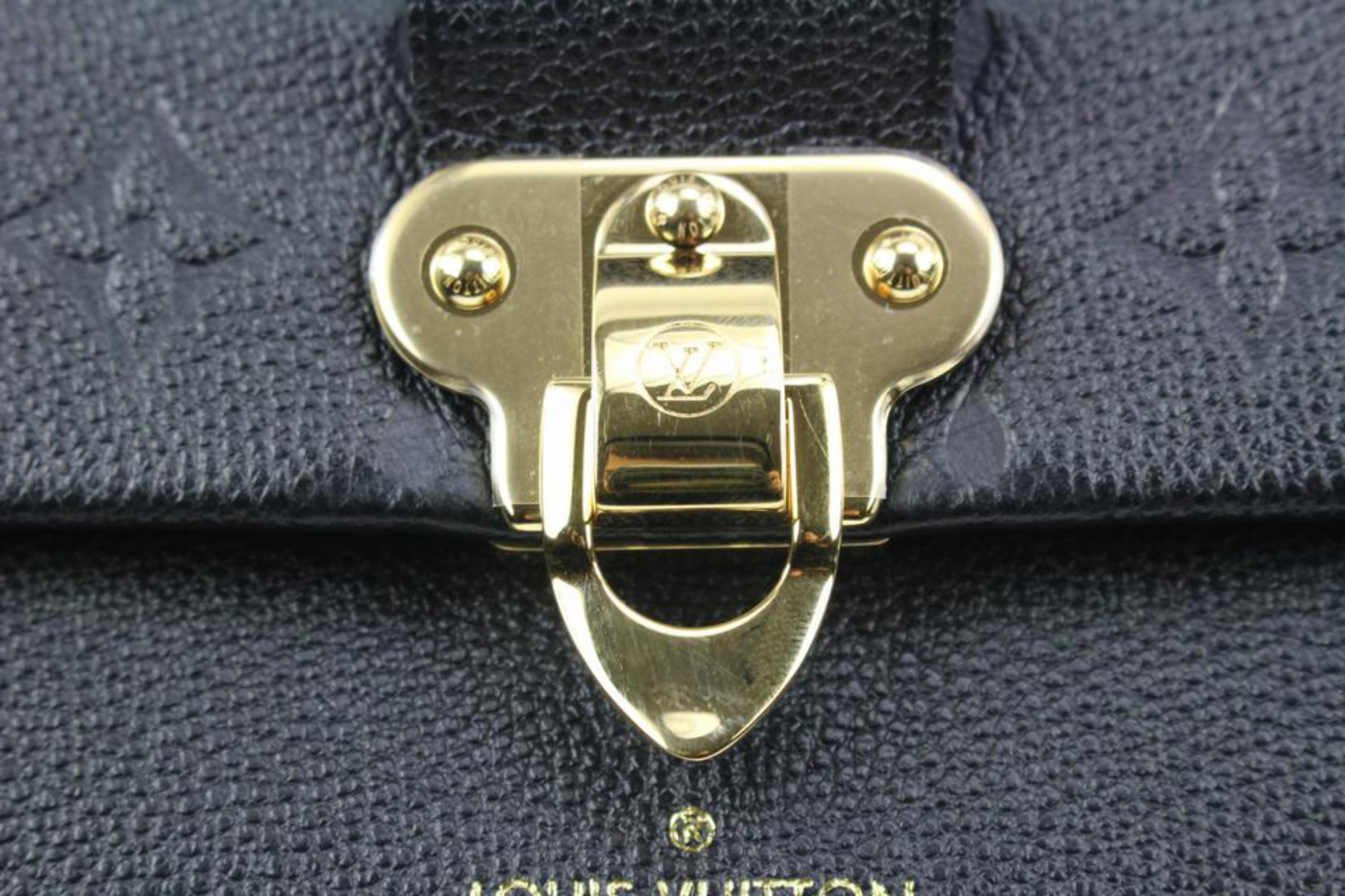 Women's Louis Vuitton Black Leather Empreinte Vavin BB Gold Chain Crossbody 38lv21s