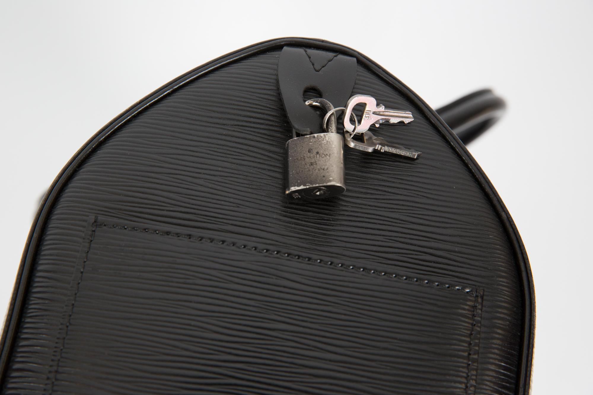 Louis Vuitton Black Leather Epi Speedy 35 Bag  5