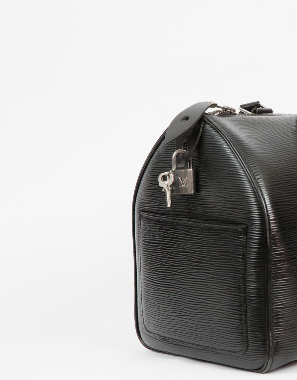 Women's or Men's Louis Vuitton Black Leather Epi Speedy 35 Bag 