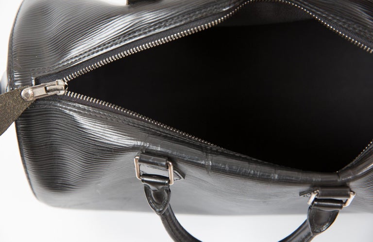 Louis Vuitton Black Leather Epi Speedy 35 Bag For Sale at 1stDibs