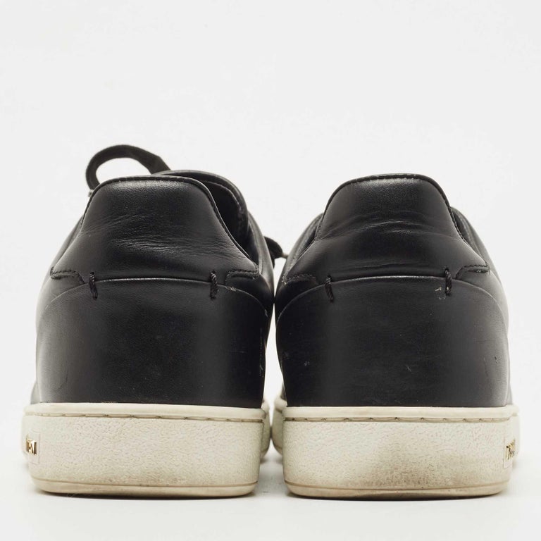 Louis Vuitton Black Leather Frontrow Sneakers Size 38 For Sale at 1stDibs