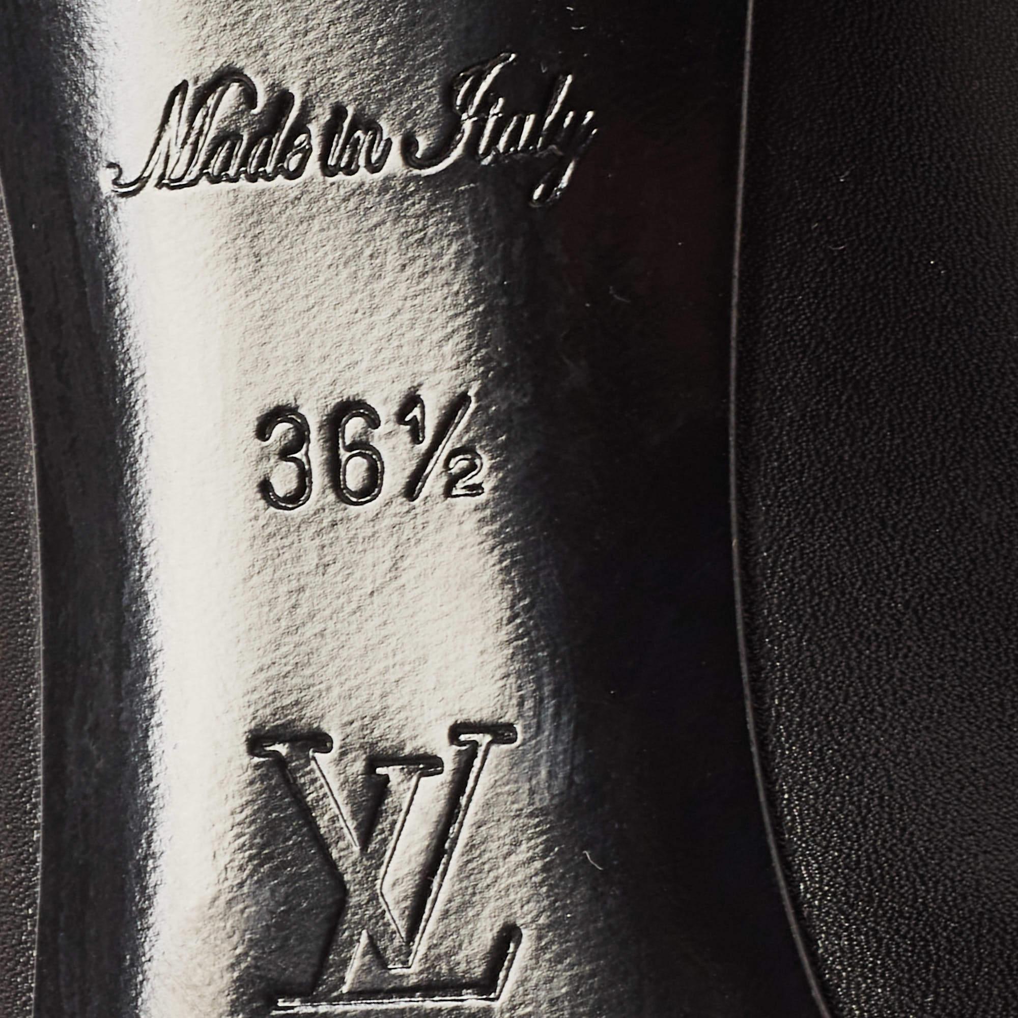 Louis Vuitton Black Leather Heart Breaker Pointed Toe Pumps Size 36.5 3