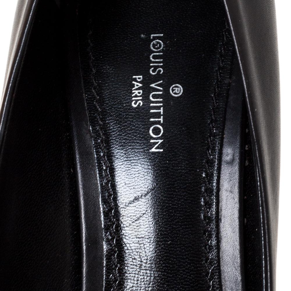 Louis Vuitton Black Leather Heartbreaker Pointed Toe Pumps Size 36.5 2