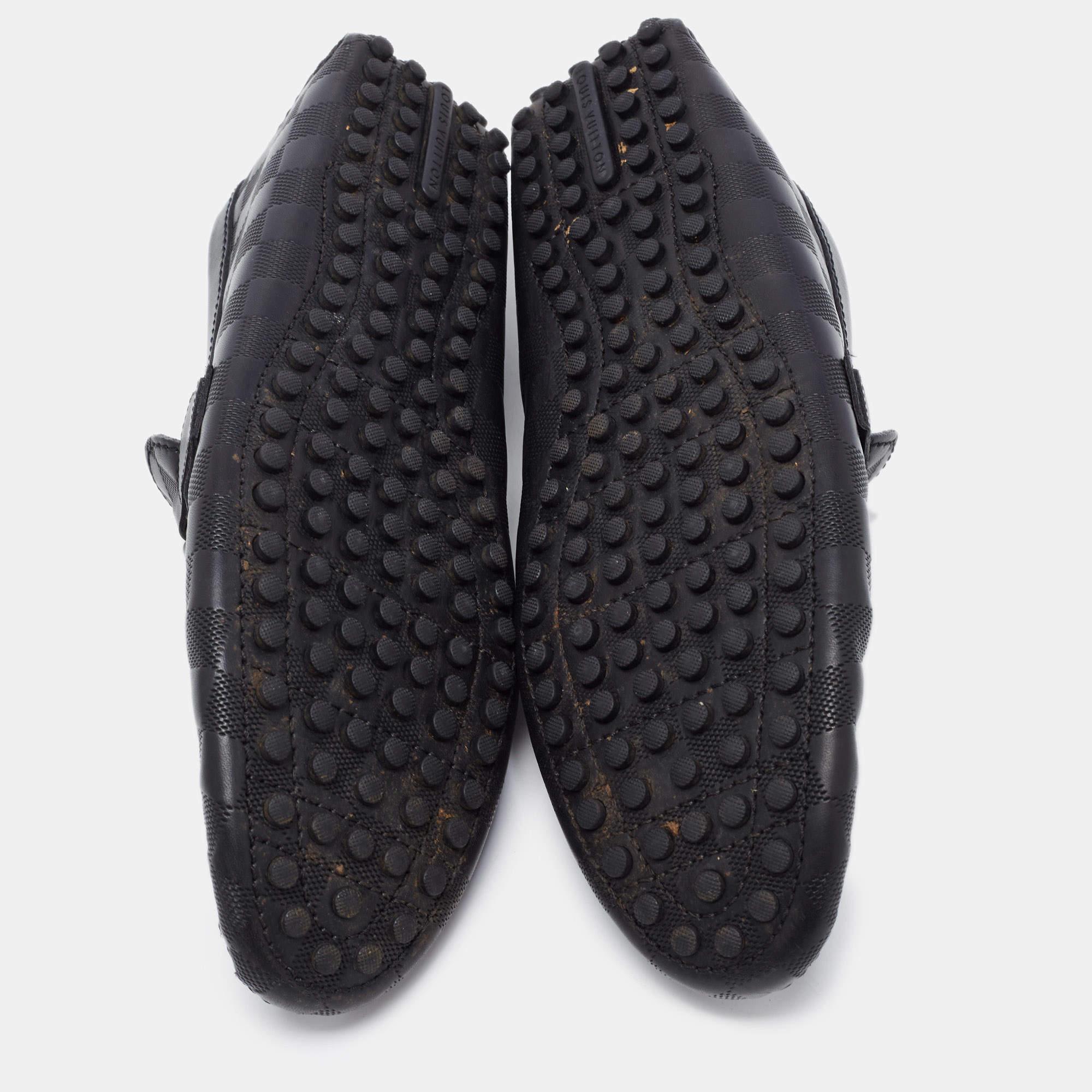 Louis Vuitton Black Leather Hockehneim Loafers Size 43 4