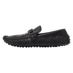 Louis Vuitton Black Leather Hockenheim Loafers Size 41