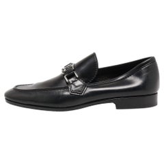 Louis Vuitton Black Leather Hockenheim Loafers Size 41