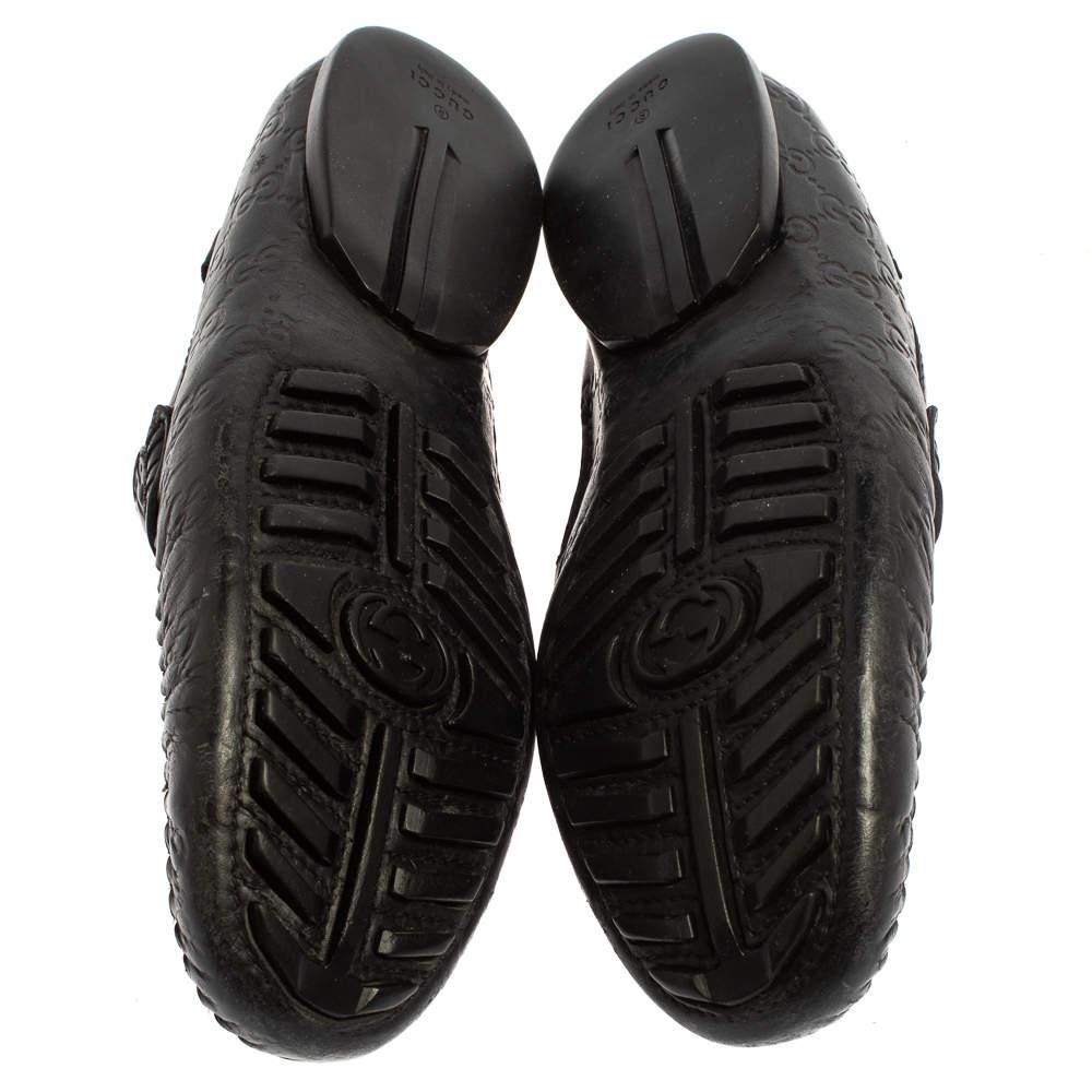 Louis Vuitton - Mocassini Hockenheim in pelle nera misura 43.5 in vendita 1