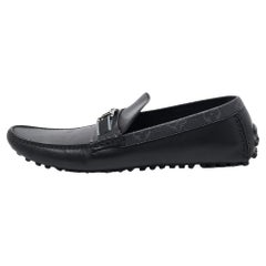 Louis Vuitton Black Leather Hockenheim Loafers Size 43.5