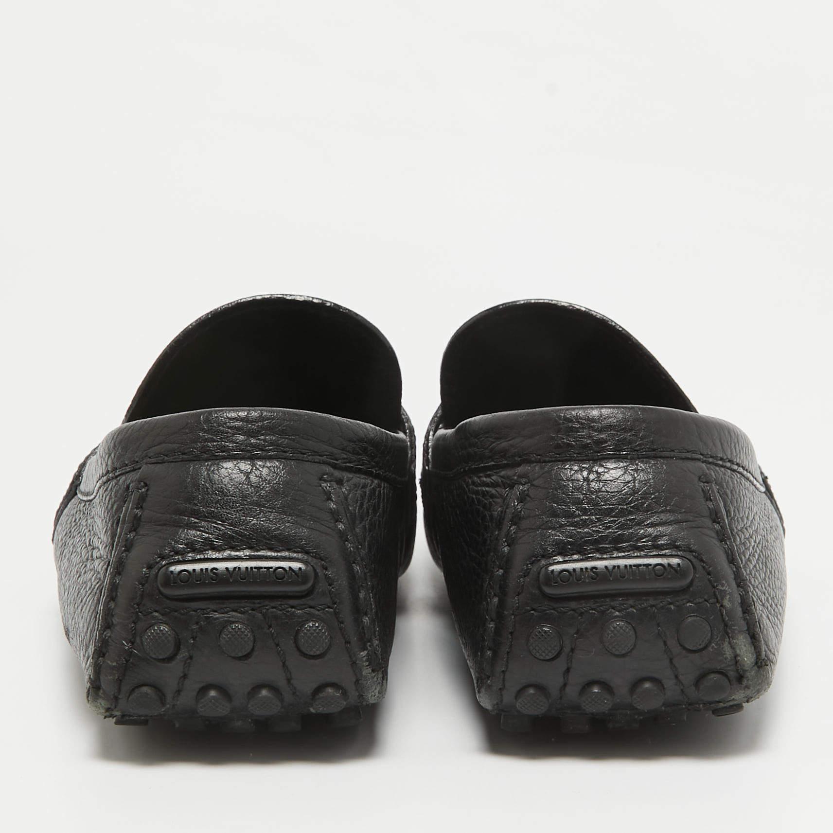  Louis Vuitton Mocassins en cuir noir Hockenheim Taille 40 Pour hommes 