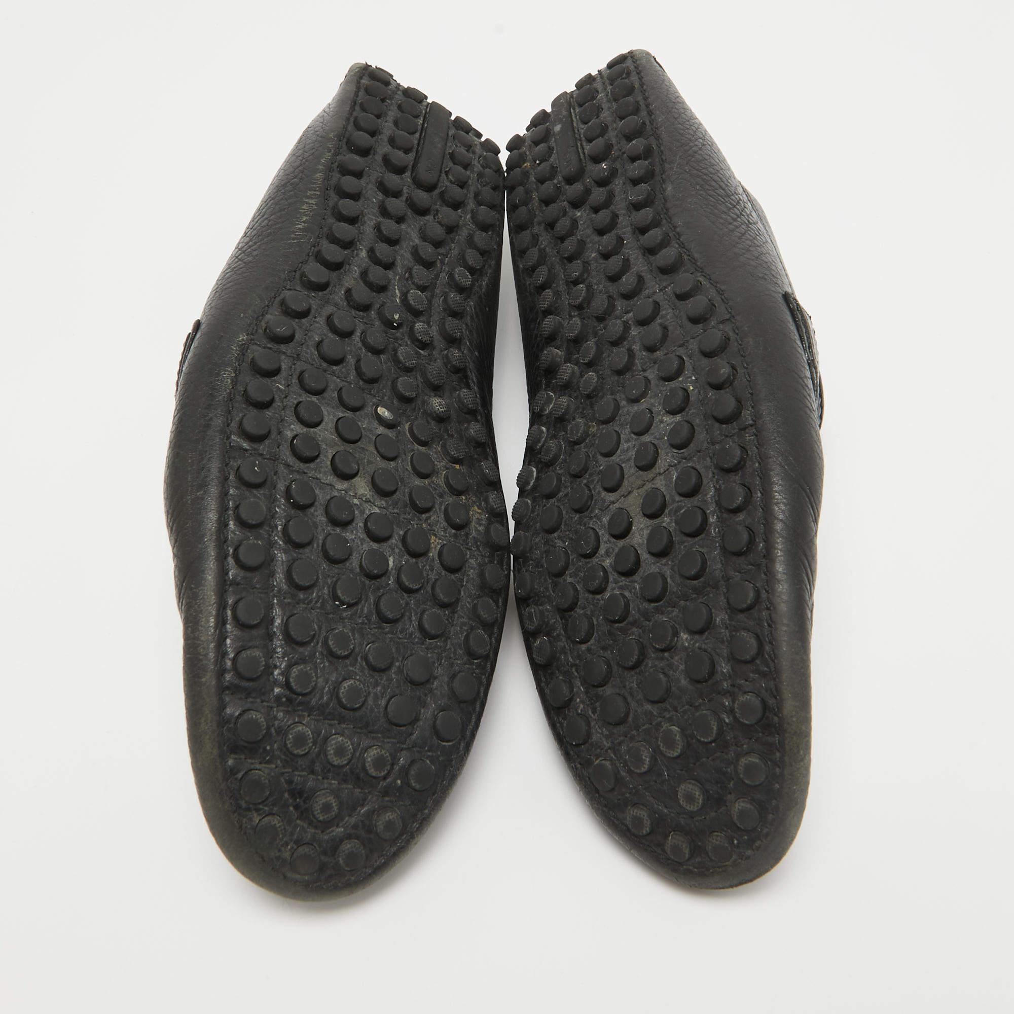 Louis Vuitton Mocassins en cuir noir Hockenheim Taille 40 1