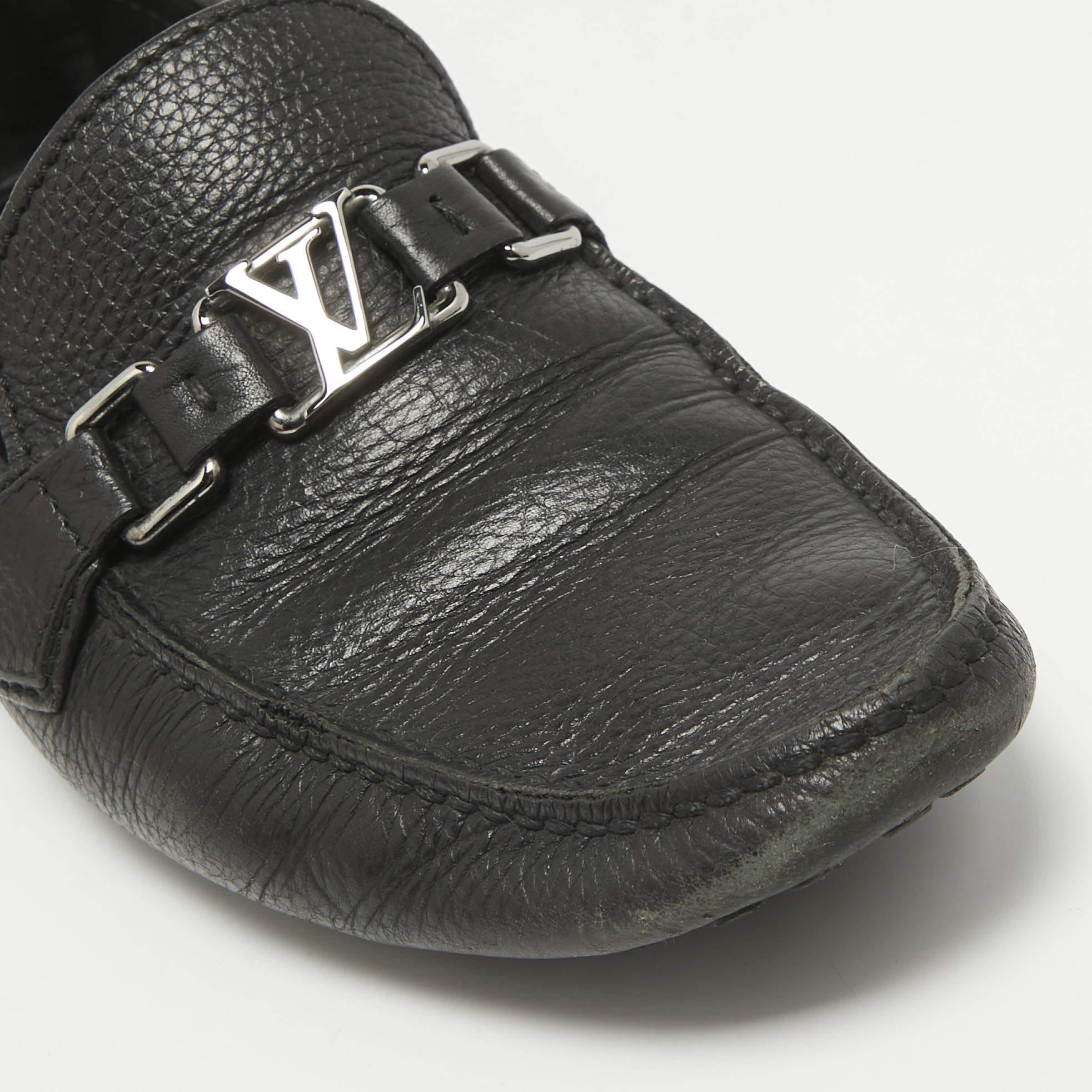 Louis Vuitton Mocassins en cuir noir Hockenheim Taille 40 2
