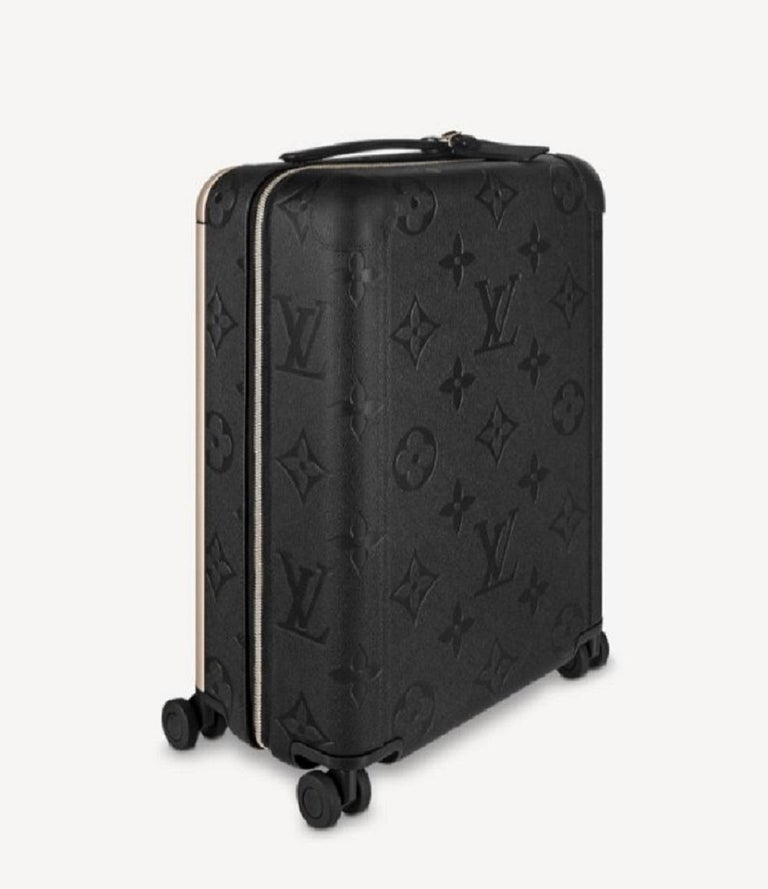 Louis Vuitton Black Leather HORIZON 55 CARRYON SUITCASE For Sale at
