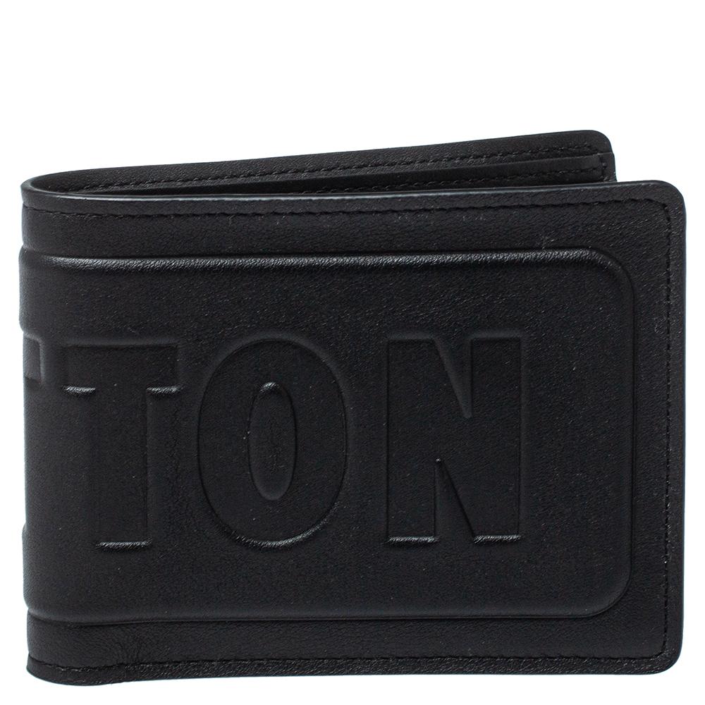 This wallet from Louis Vuitton brings along a touch of luxury and immense style. It comes crafted from black leather and is designed like a bifold with the brand detail on the exterior. It is equipped with compartments and multiple slots so you can