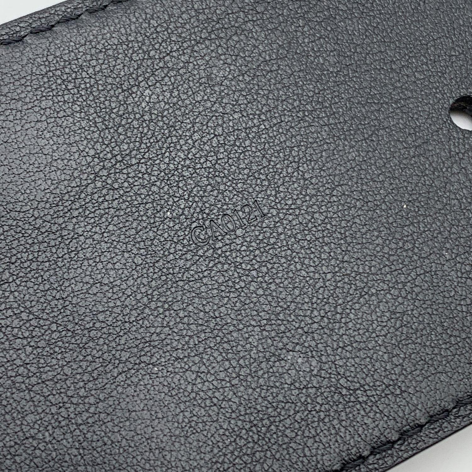 Louis Vuitton Black Leather Initiales Clous Wide Belt Size 85/34 M9602 For Sale 1
