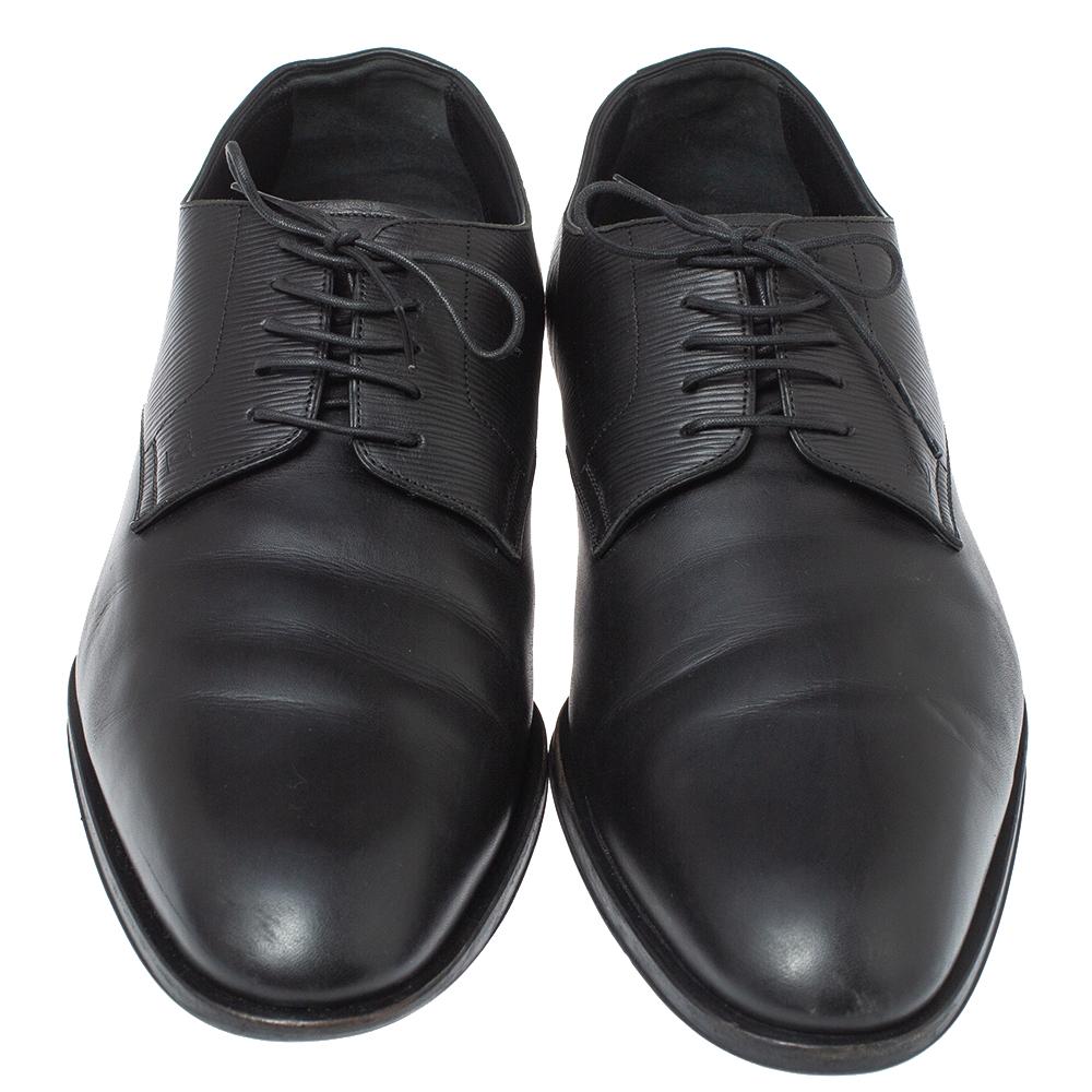 Men's Louis Vuitton Black Leather Lace Up Oxford Size 43.5