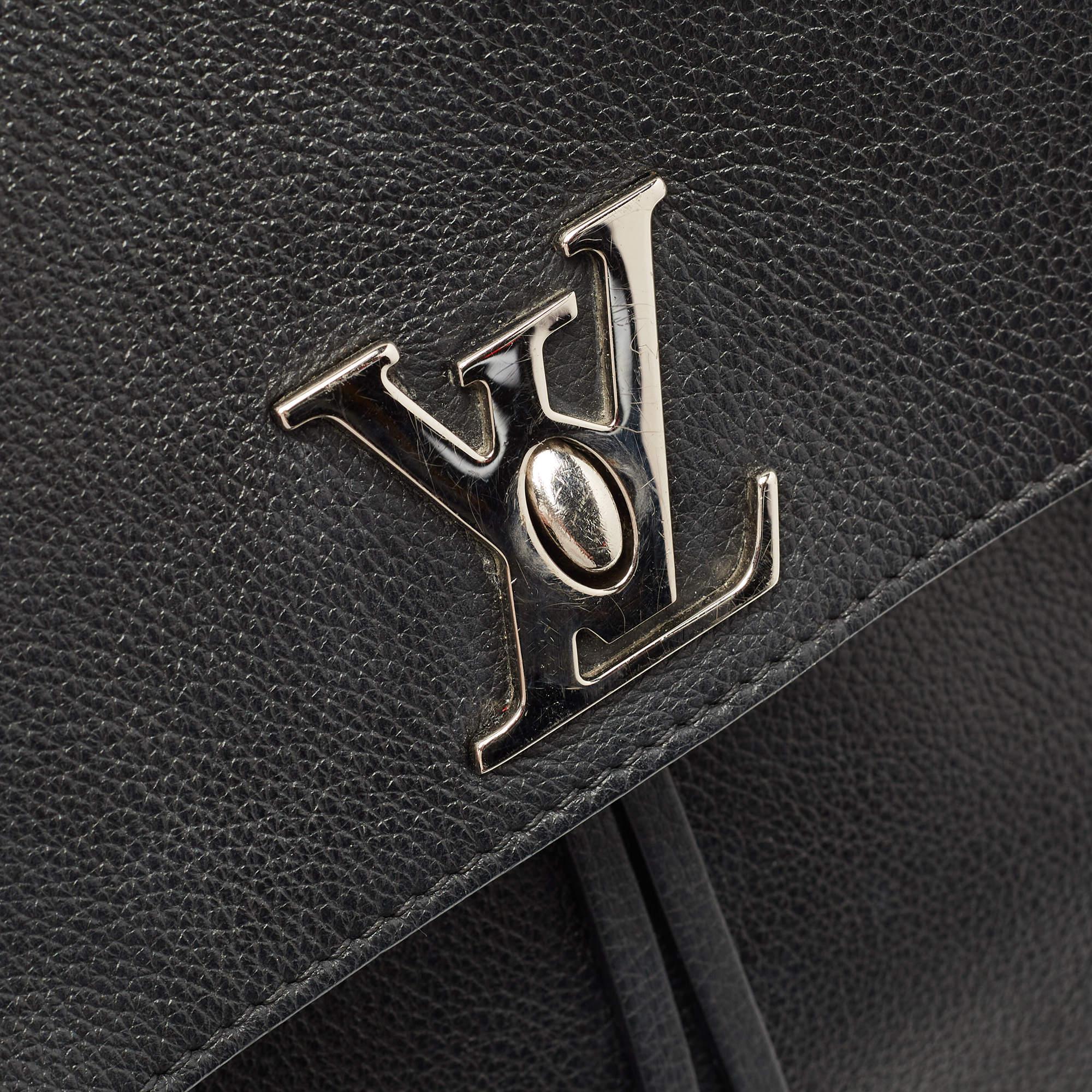 Louis Vuitton Black Leather Lockme Backpack 10