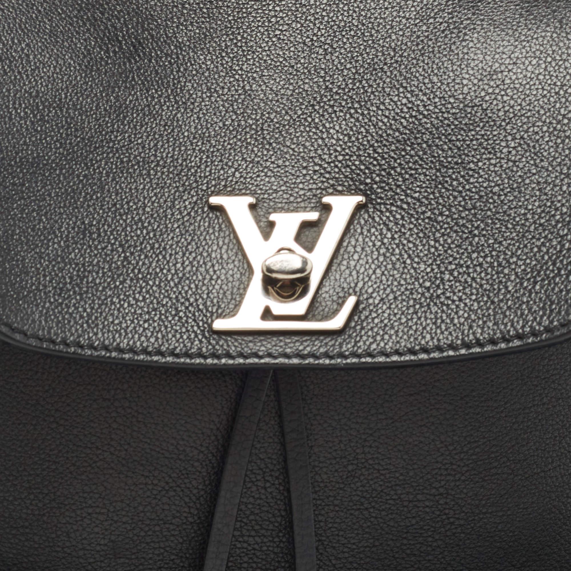 Louis Vuitton Black Leather Lockme Backpack 2