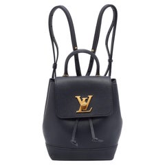 Used Louis Vuitton Black Leather Lockme Backpack