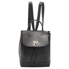 Used Louis Vuitton Black Leather Lockme Backpack