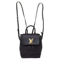 Louis Vuitton Schwarzer Leder Lockme Rucksack Mini