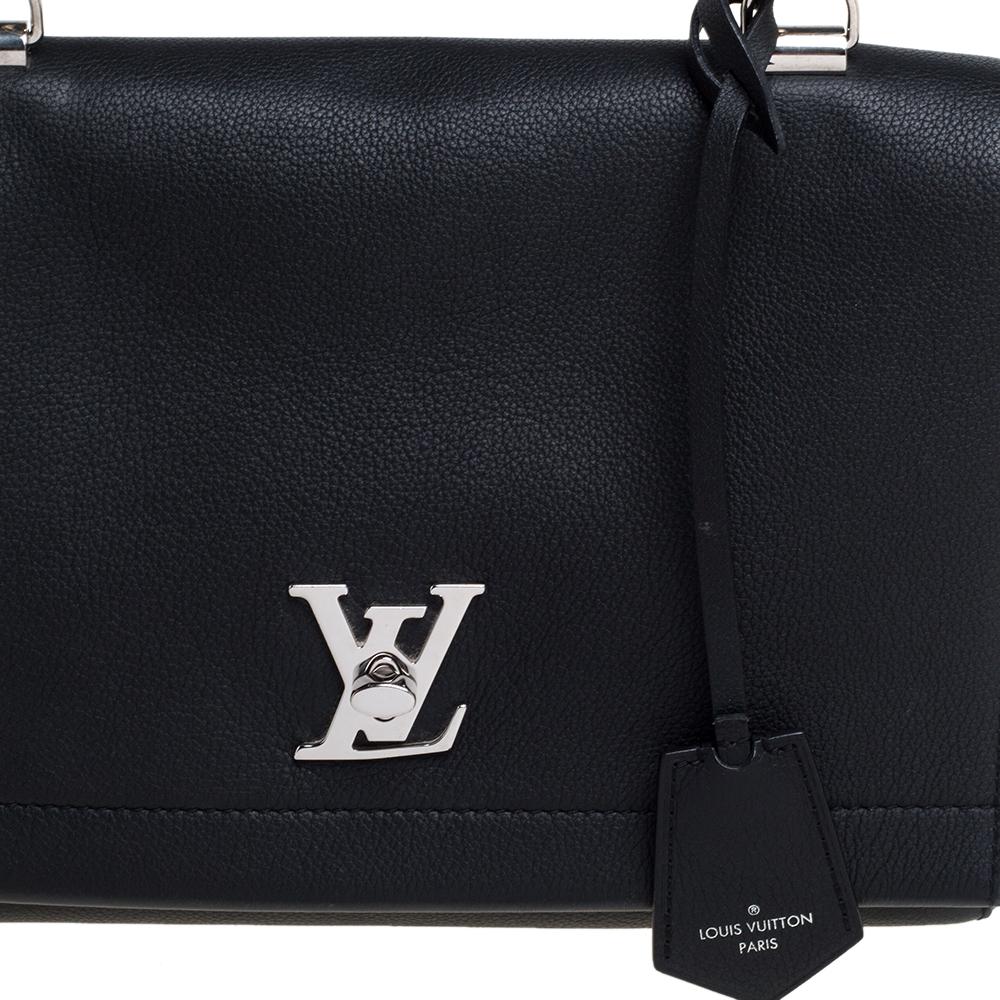 Louis Vuitton Black Leather Lockme II Bag 6