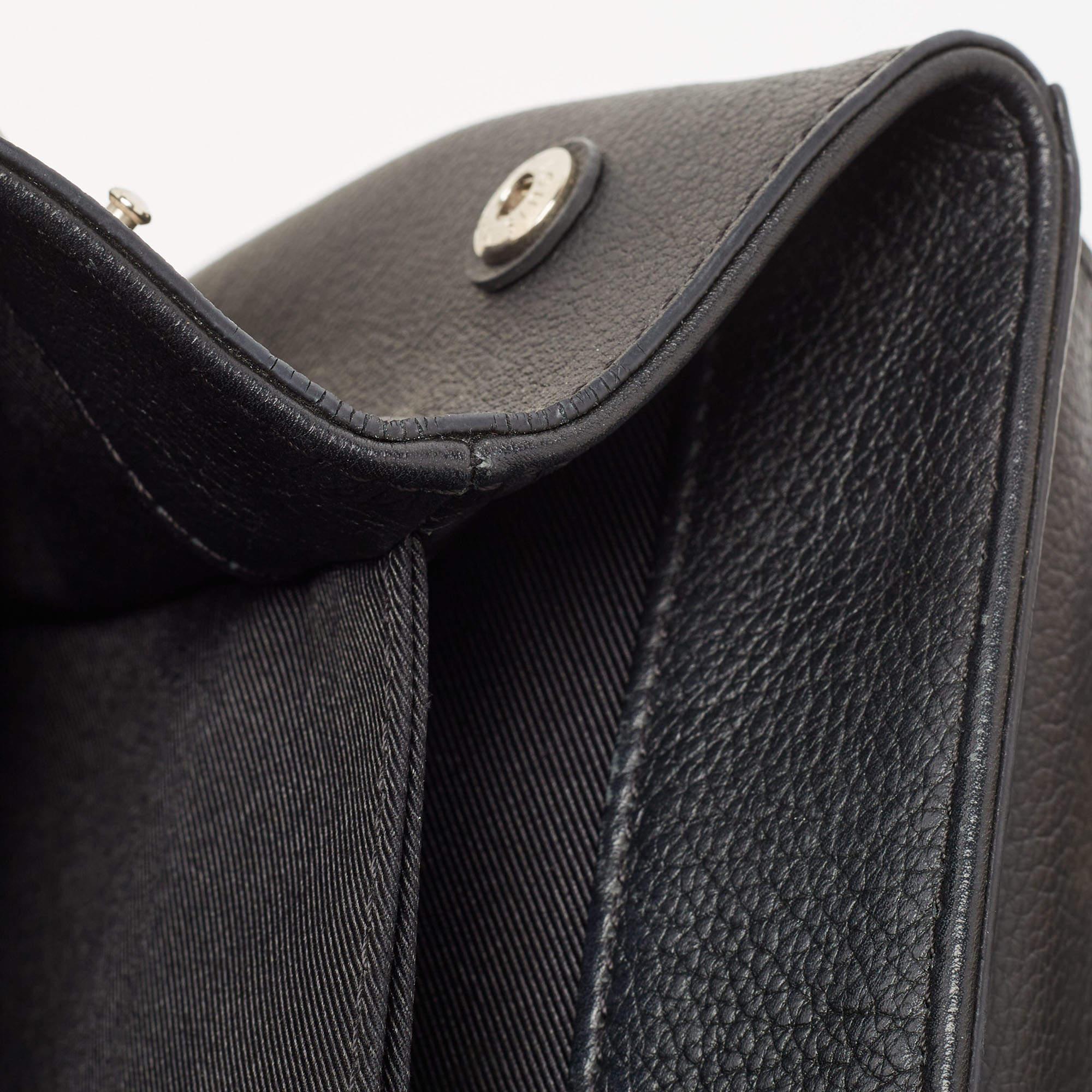 Louis Vuitton Black Leather Lockme II Bag For Sale 6