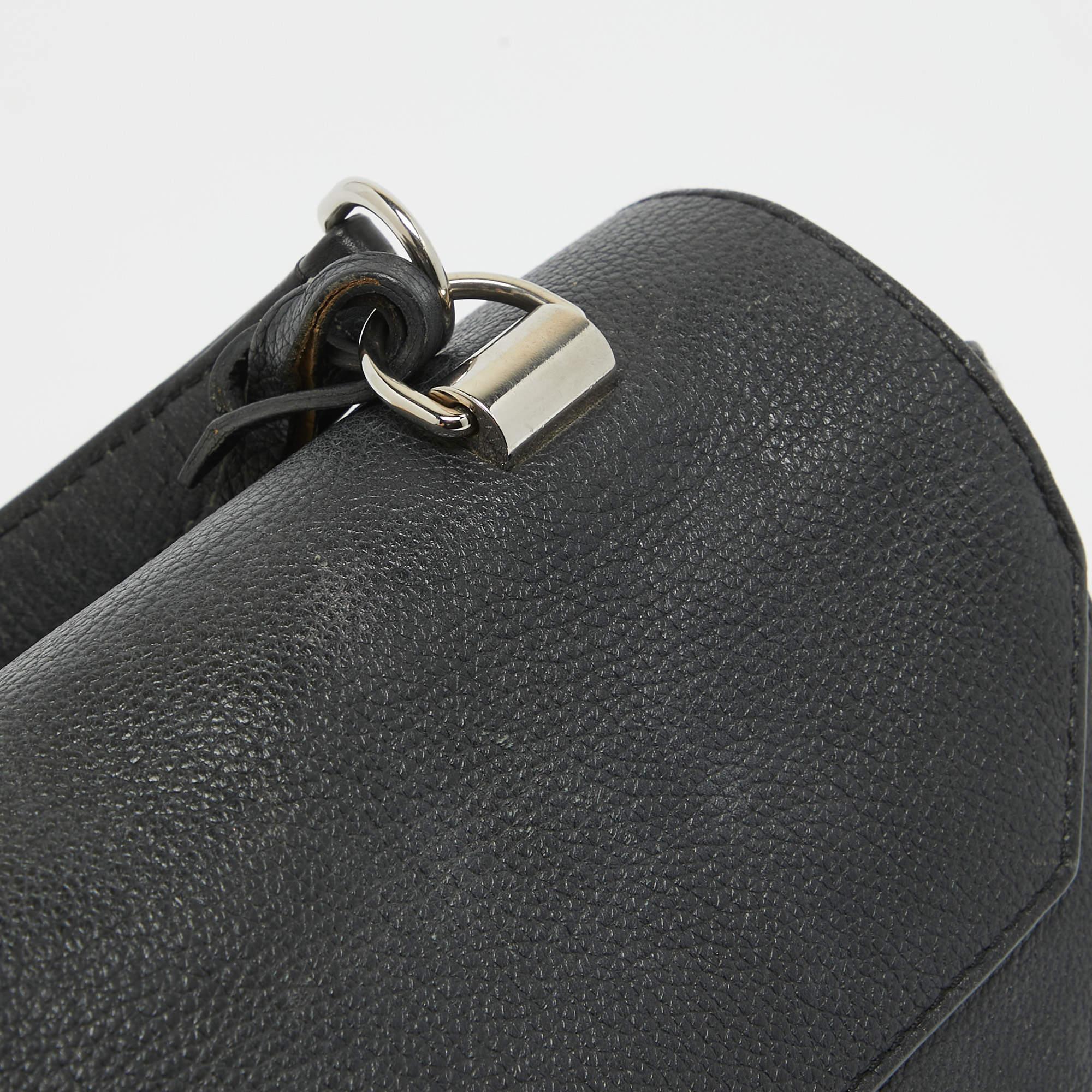 Louis Vuitton Black Leather Lockme II Bag 12