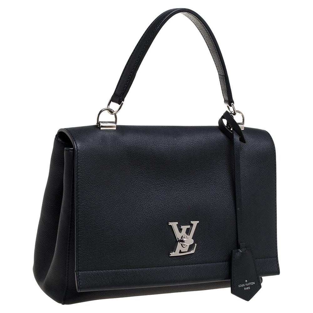 Louis Vuitton Black Leather Lockme II Bag In Good Condition In Dubai, Al Qouz 2