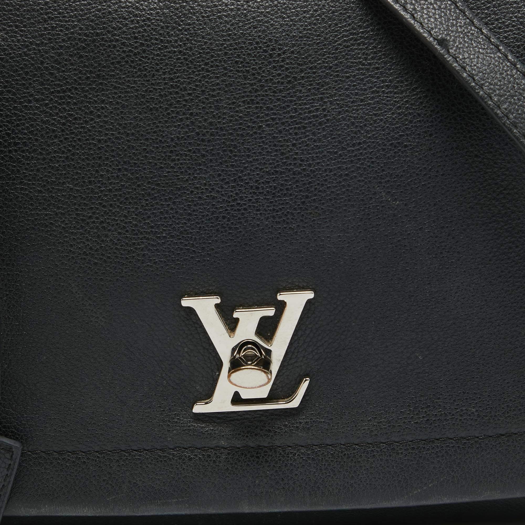 Louis Vuitton Black Leather Lockme II Bag 2