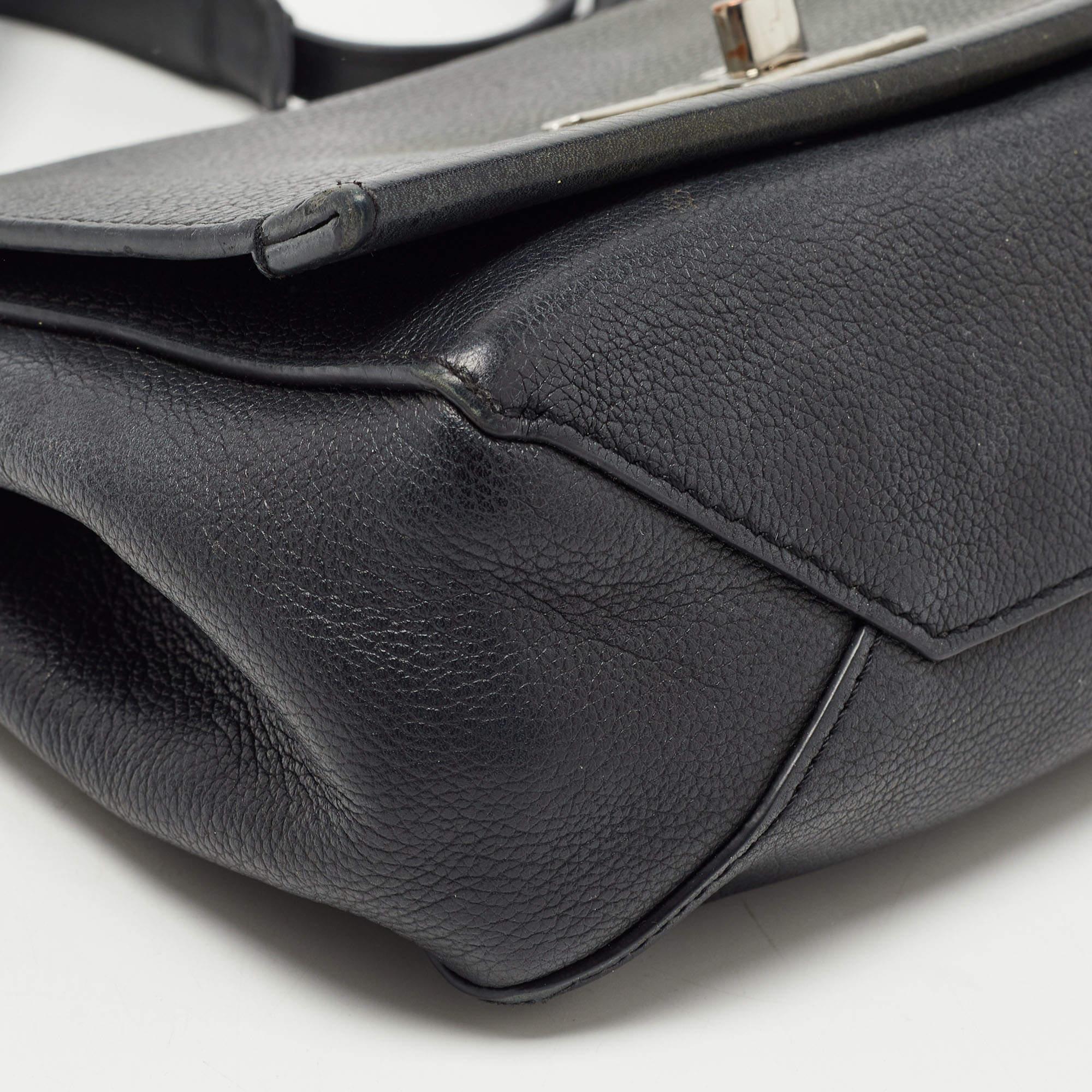 Louis Vuitton Black Leather Lockme II Bag 4