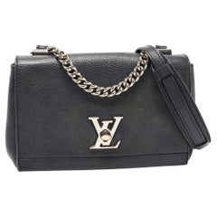 Louis Vuitton Black Leather Lockme II Bag