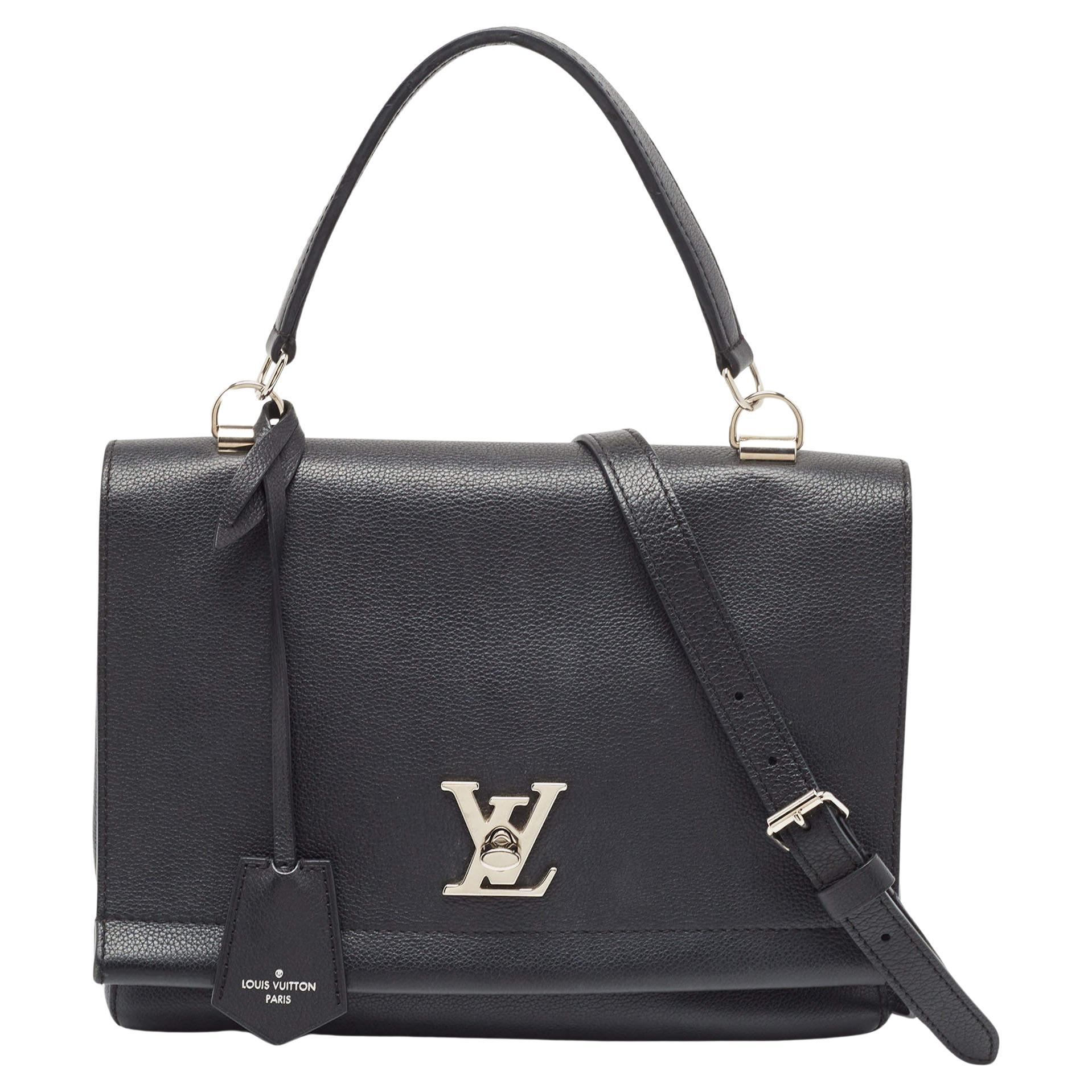 Louis Vuitton Black Leather Lockme II Bag For Sale