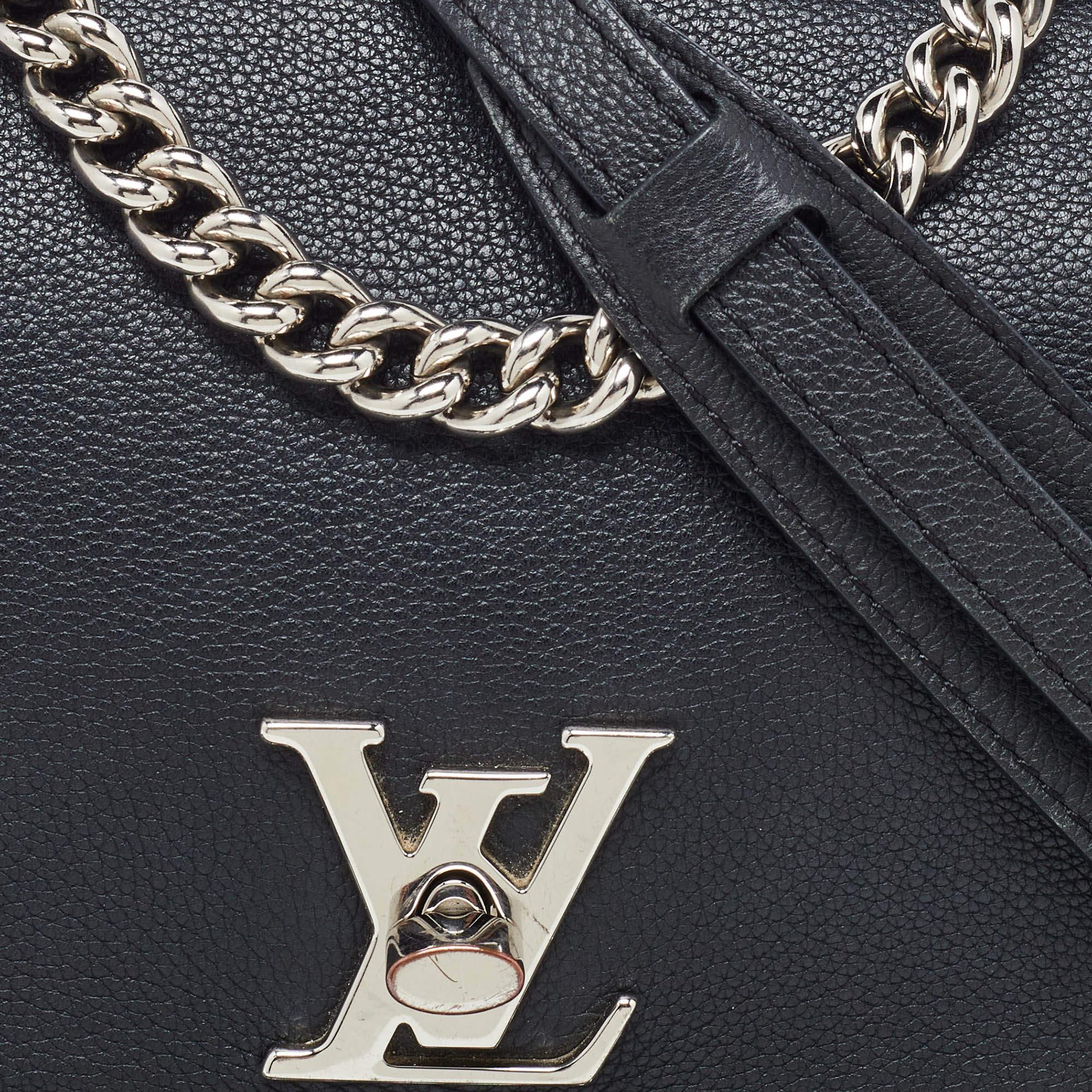 Louis Vuitton Black Leather Lockme II BB Bag 1
