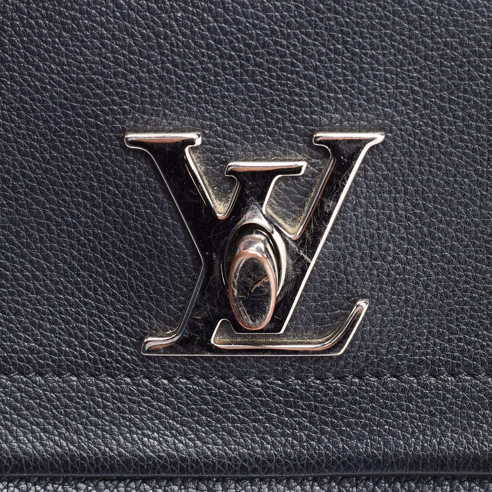 Louis Vuitton Black Leather Lockme II BB Bag 3
