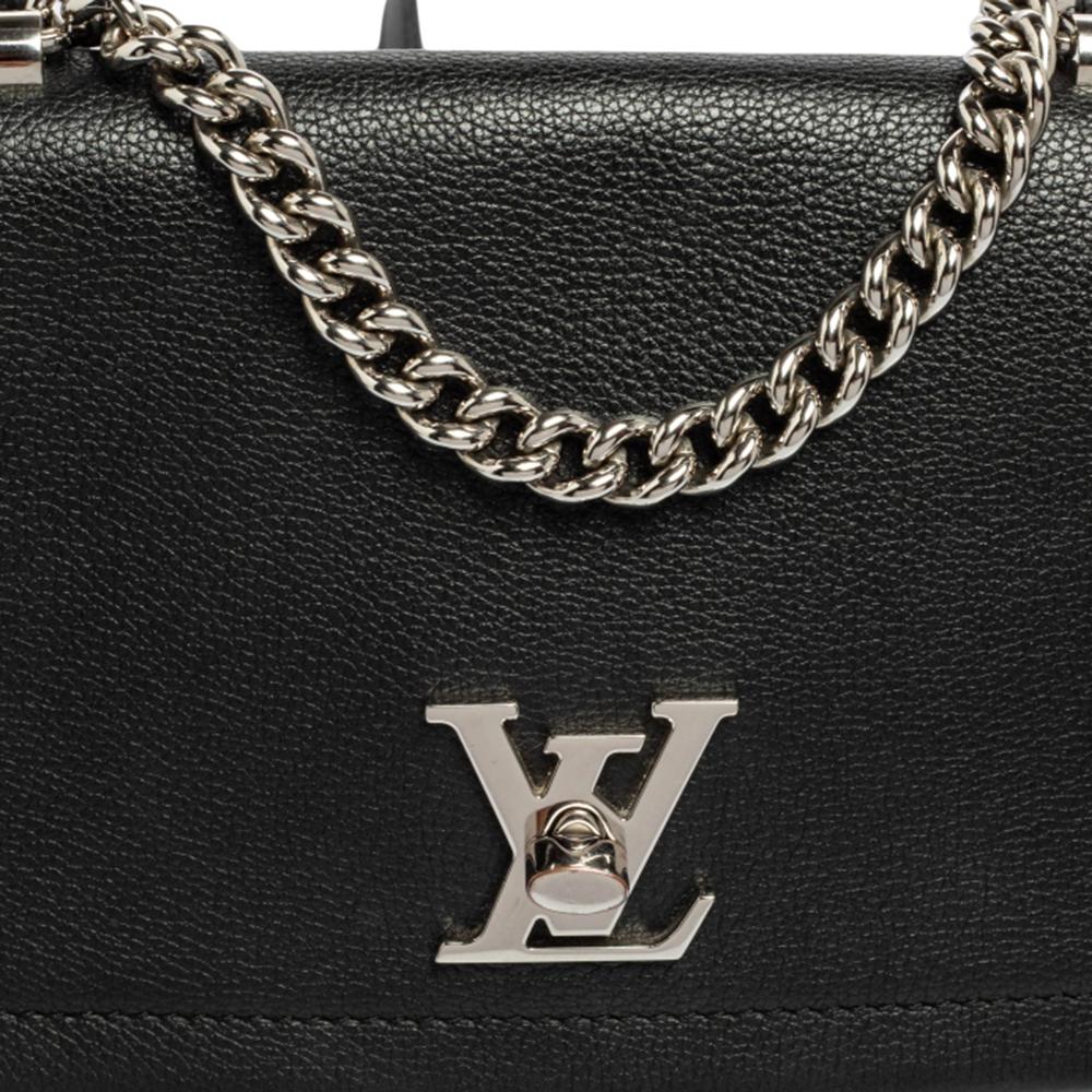 Louis Vuitton Black Leather Lockme II BB Bag 3