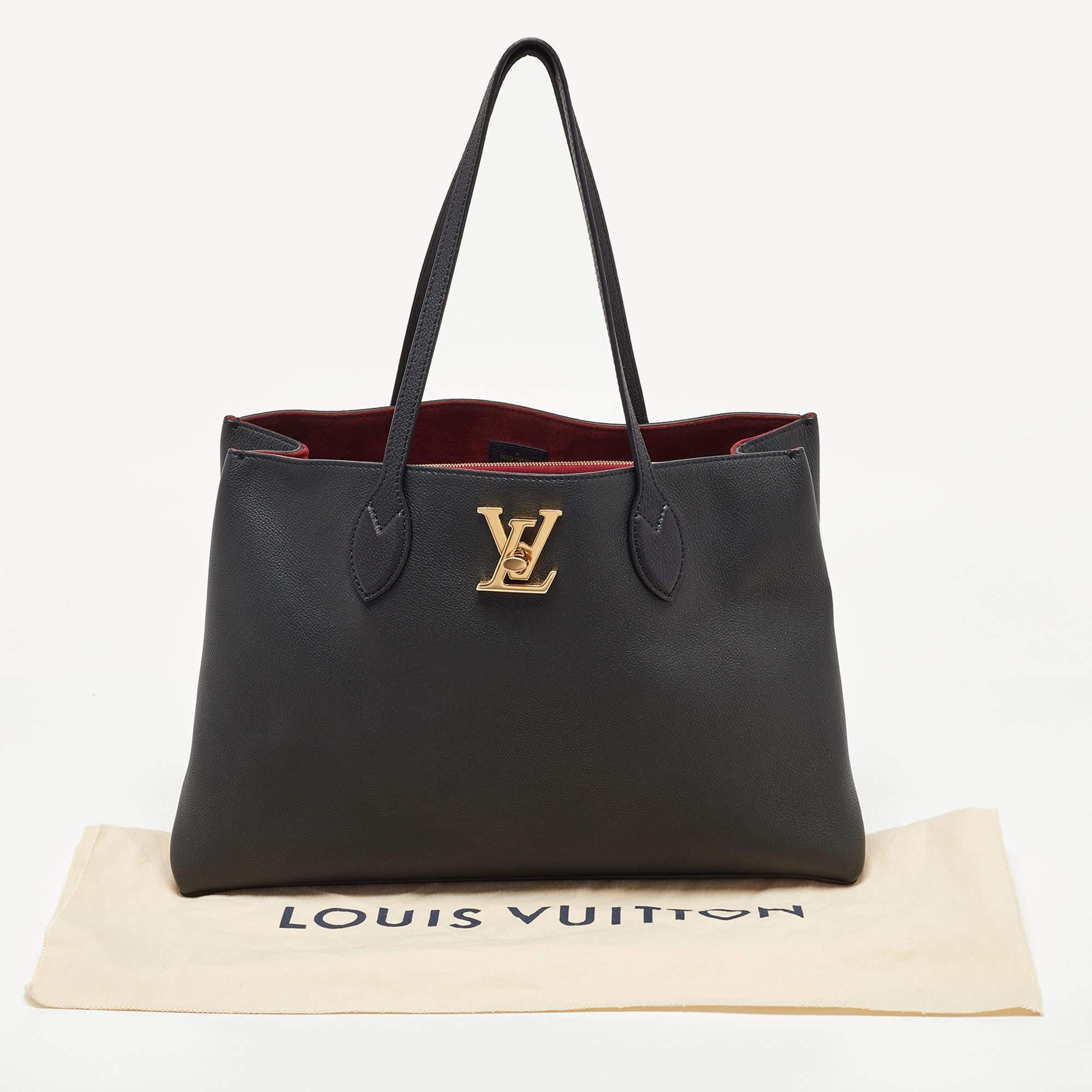 Louis Vuitton Black Leather Lockme Shopper Bag 8