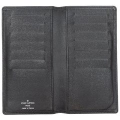  Louis Vuitton Black Leather Long Wallet