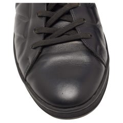 Louis Vuitton - Scarpe da ginnastica basse in pelle nera misura 42,5
