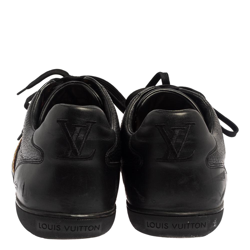 Uomo Louis Vuitton - Scarpe da ginnastica basse in pelle nera misura 45