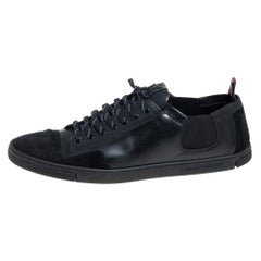 Louis Vuitton - Scarpe da ginnastica basse in pelle nera misura 45.5