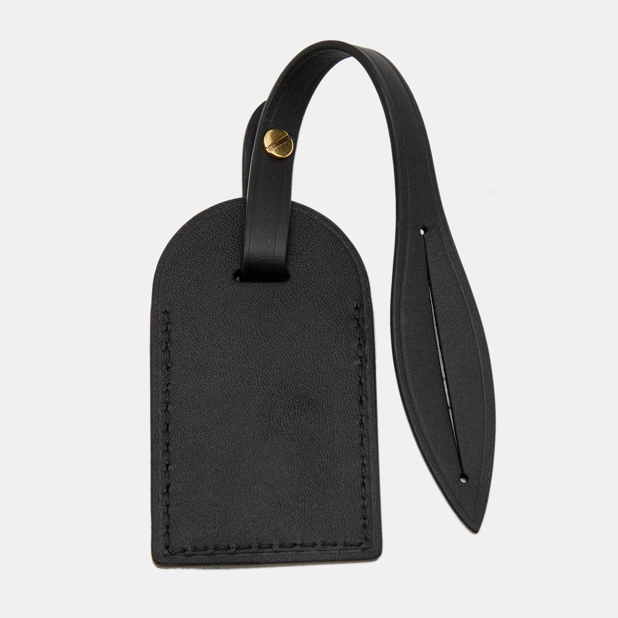 Black louis sales vuitton luggage tag