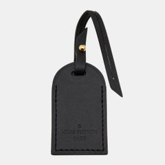 Louis Vuitton Black Leather Luggage Name Tag