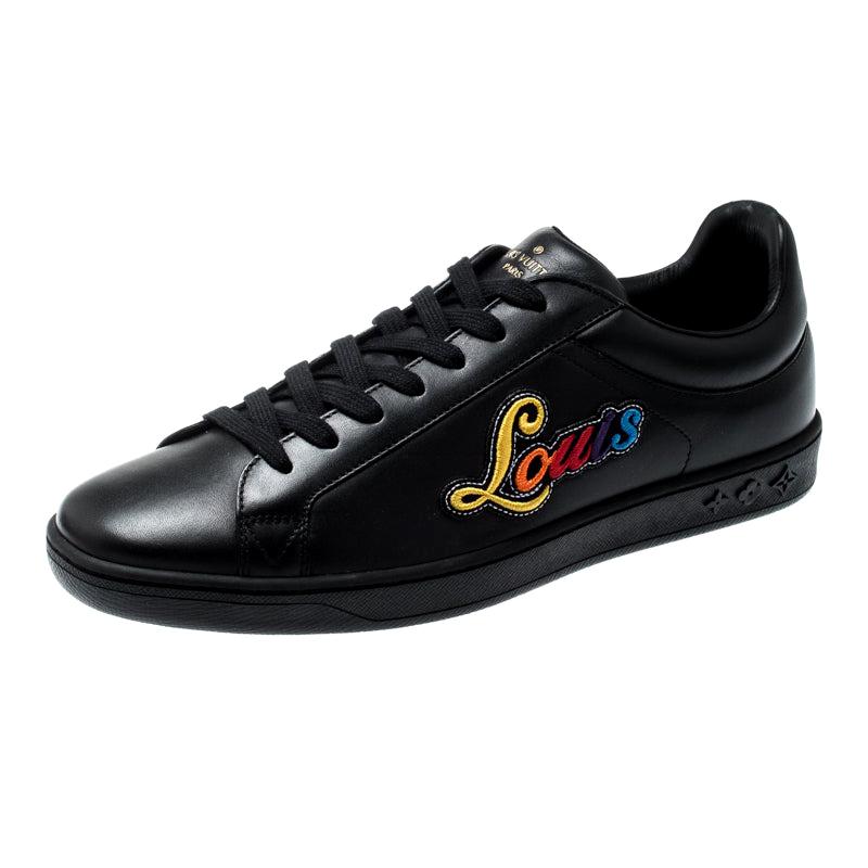 LOUIS VUITTON Luxembourg / low-cut sneakers / US5 / BLK / Leather