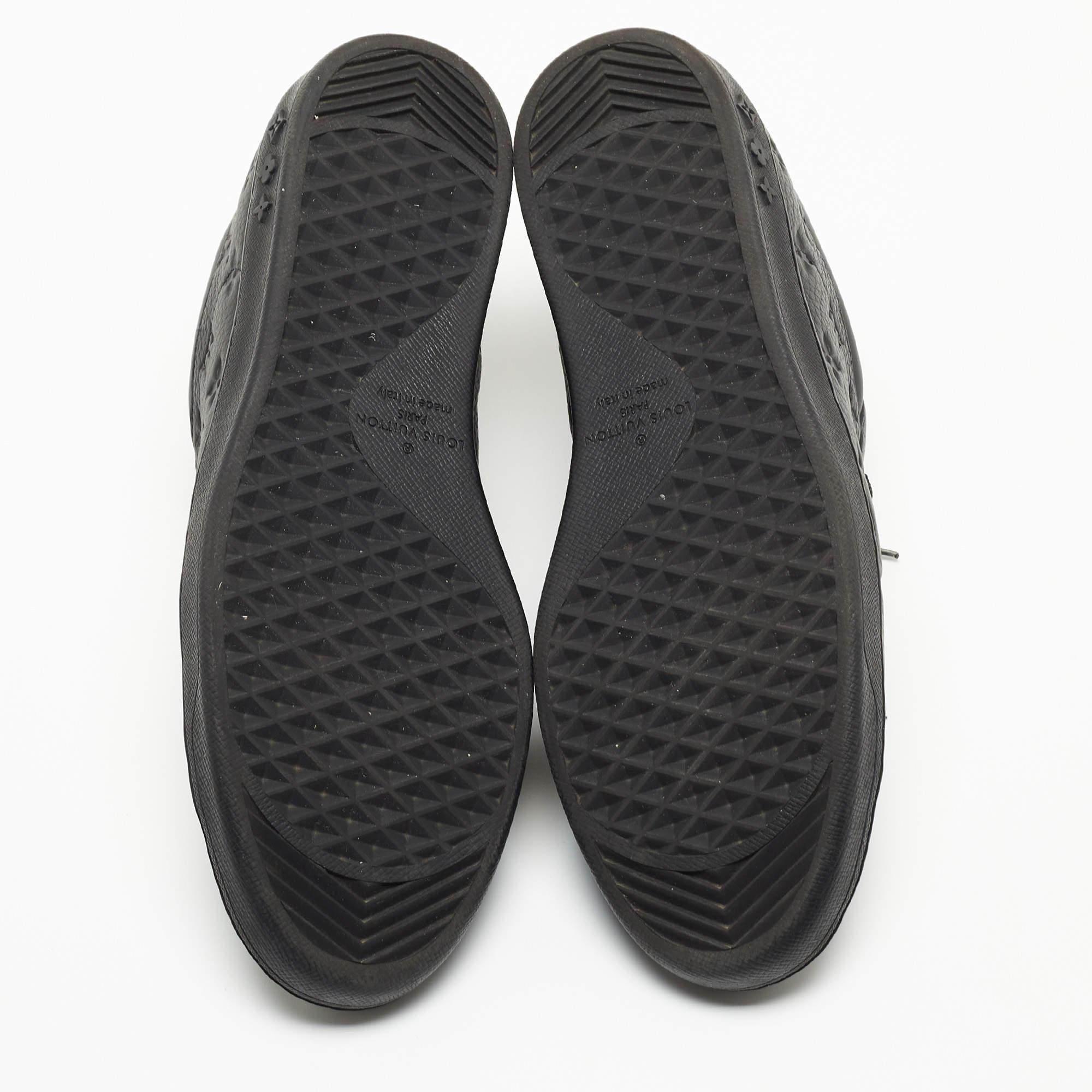 Louis Vuitton Black Leather Luxembourg Sneakers Size 45 4