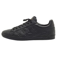 Louis Vuitton Black Leather Luxembourg Sneakers Size 45