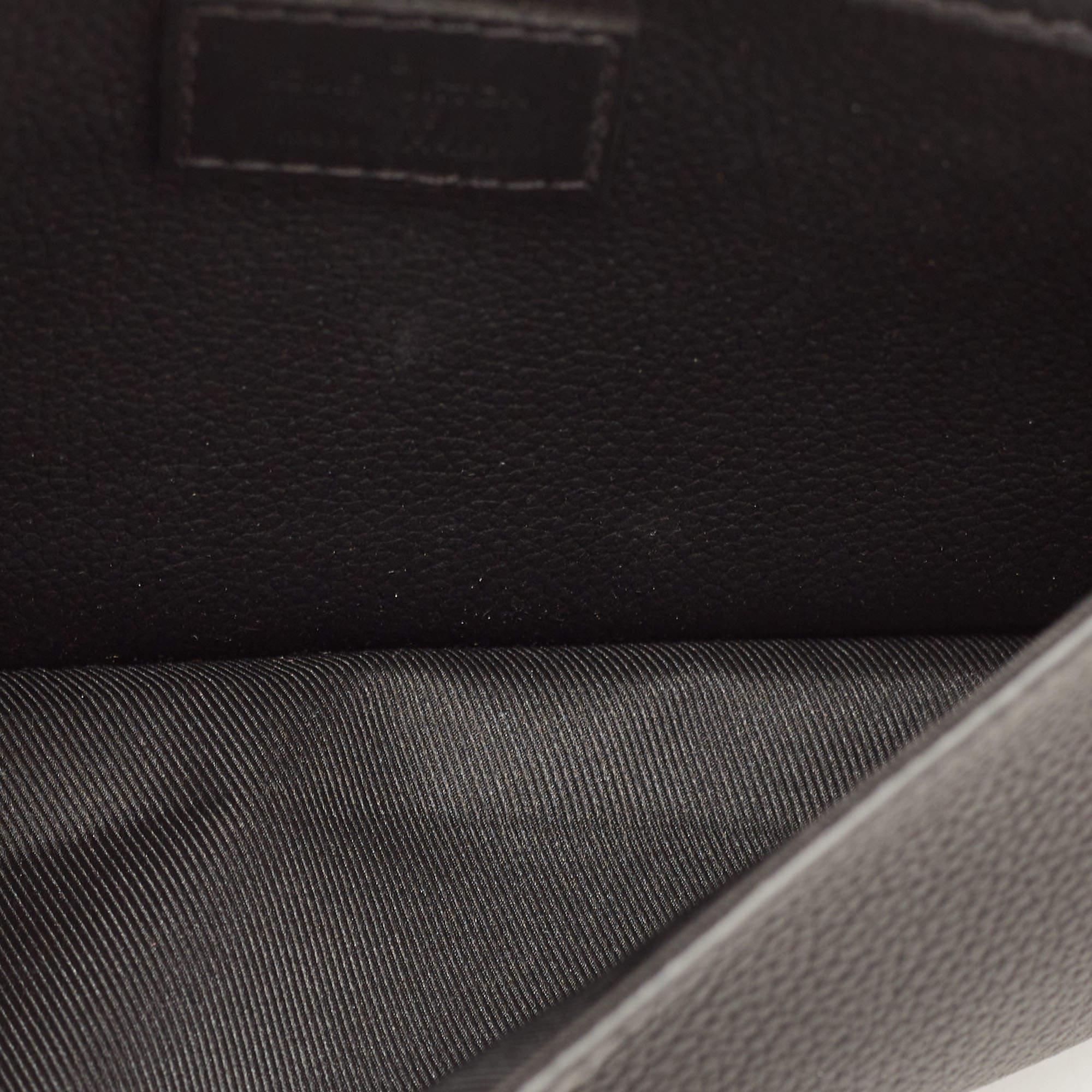 Louis Vuitton Black Leather LV Aerogram Slingbag 5