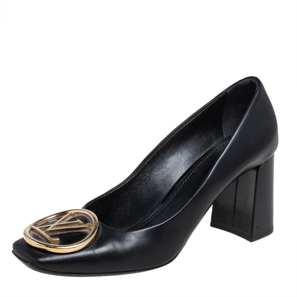 louis vuitton block heels